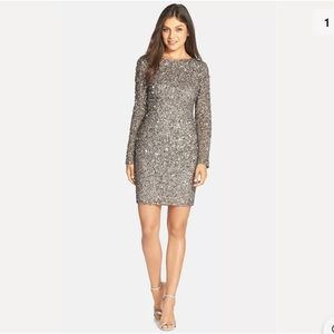 Adrianna Papell Sequin Cocktail Dress sz 8